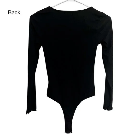 Altar'd State Ribbed Knit Twist Front Bodysuit - Picture 2 of 7